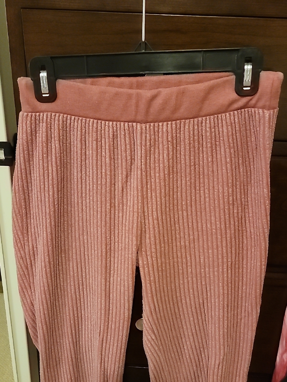 Womens Wildfox Soft Flared Dusty Rose Ribbed Leggings Size Small